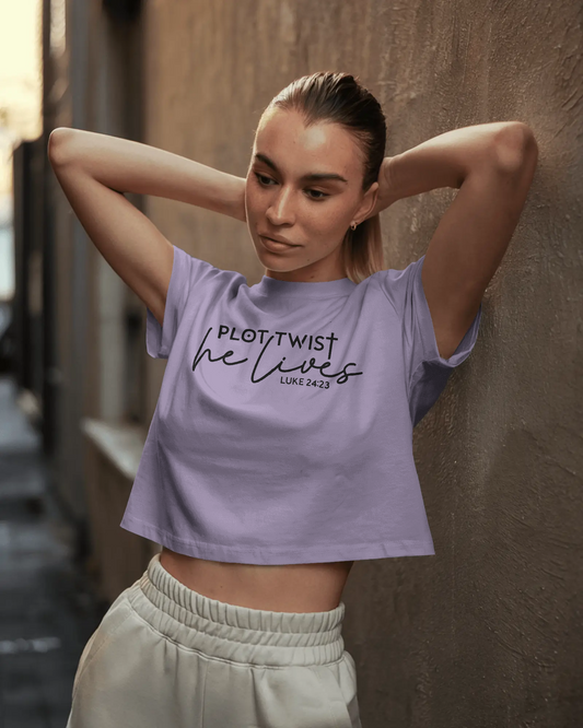 Plot Twist He Lives | Women Crop Top