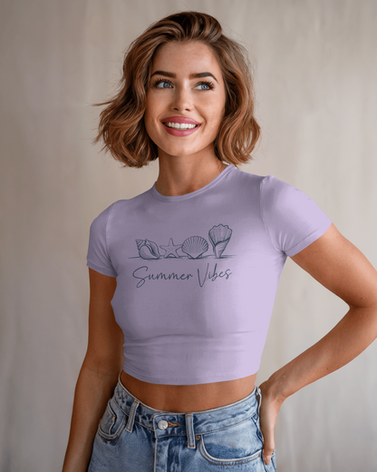 Seashell Summer Vibes | Women Crop Top