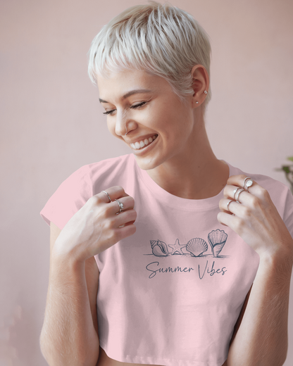 Seashell Summer Vibes | Women Crop Top