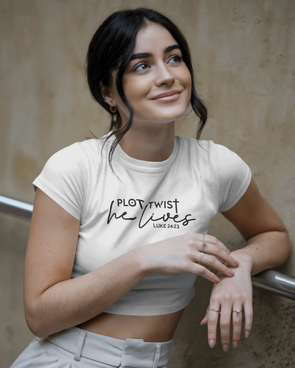 Plot Twist He Lives | Women Crop Top
