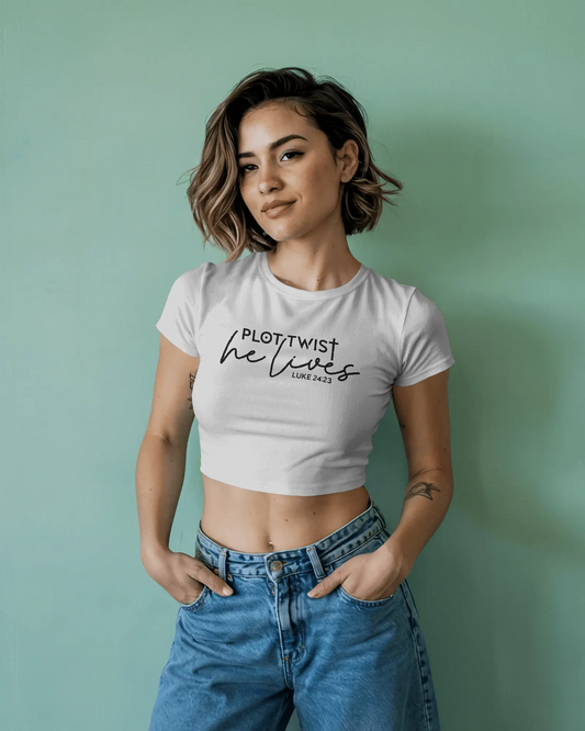 Plot Twist He Lives | Women Crop Top