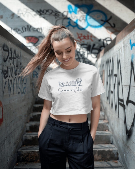 Seashell Summer Vibes | Women Crop Top