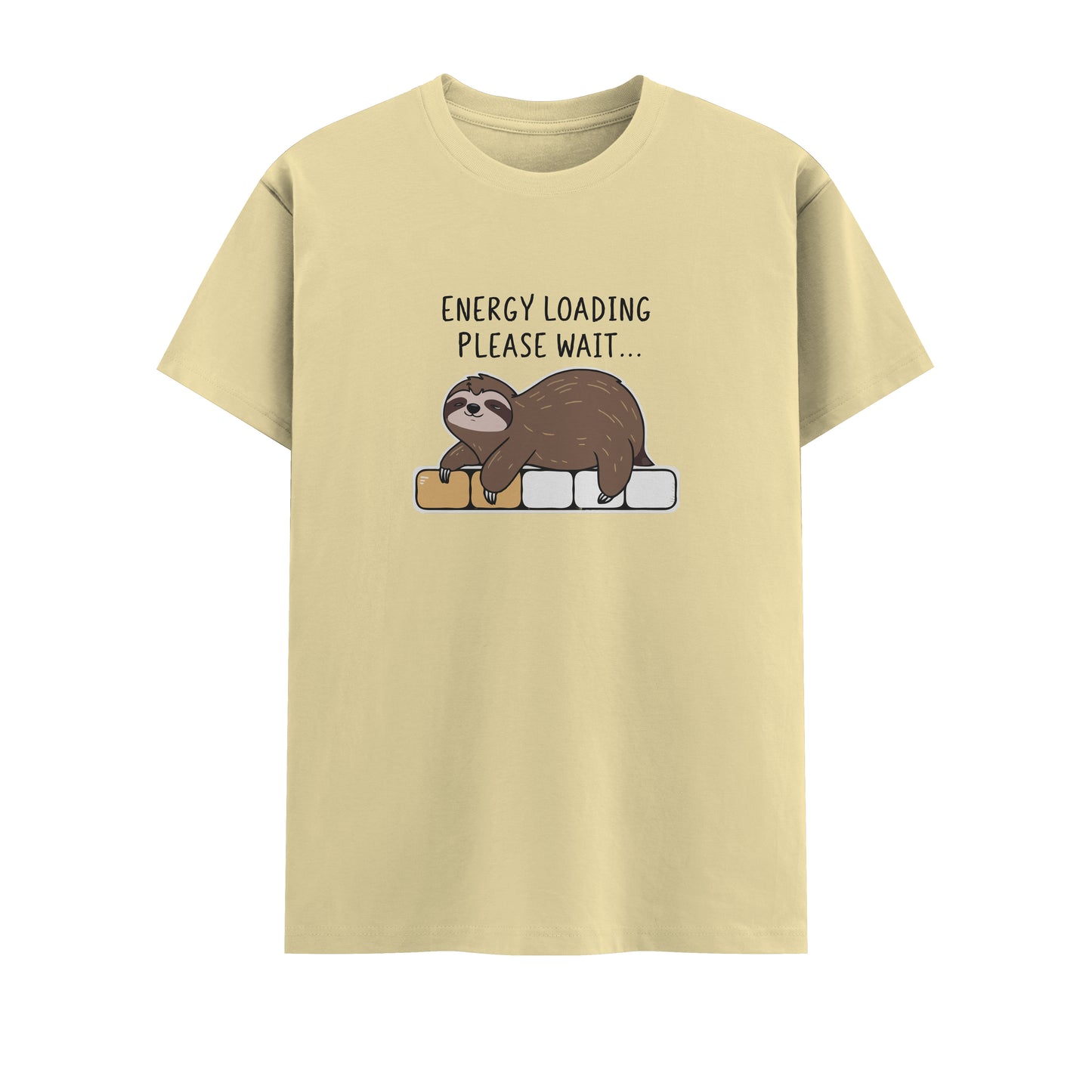 Energy Loading Please Wait | Men Round Neck T-Shirt