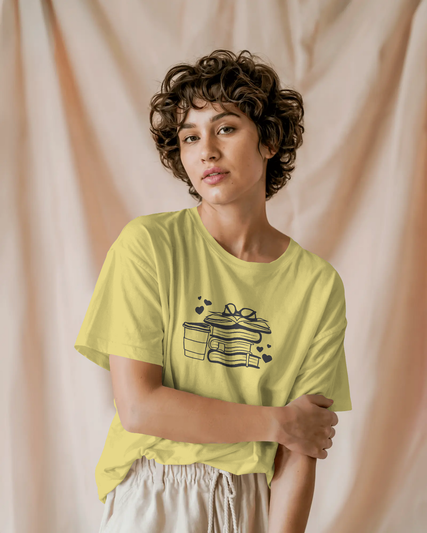 Stack Of Books And Coffee | Women T-Shirt