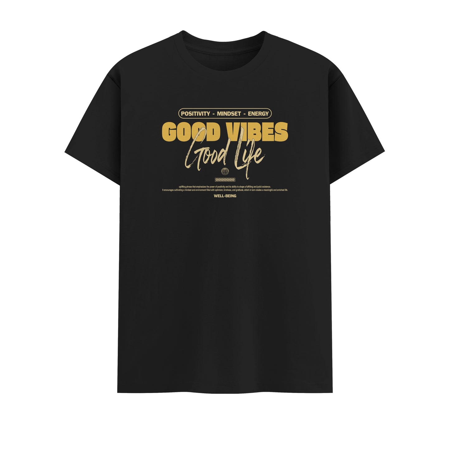 Good Vibes Good Life | Men Round Neck T-Shirt