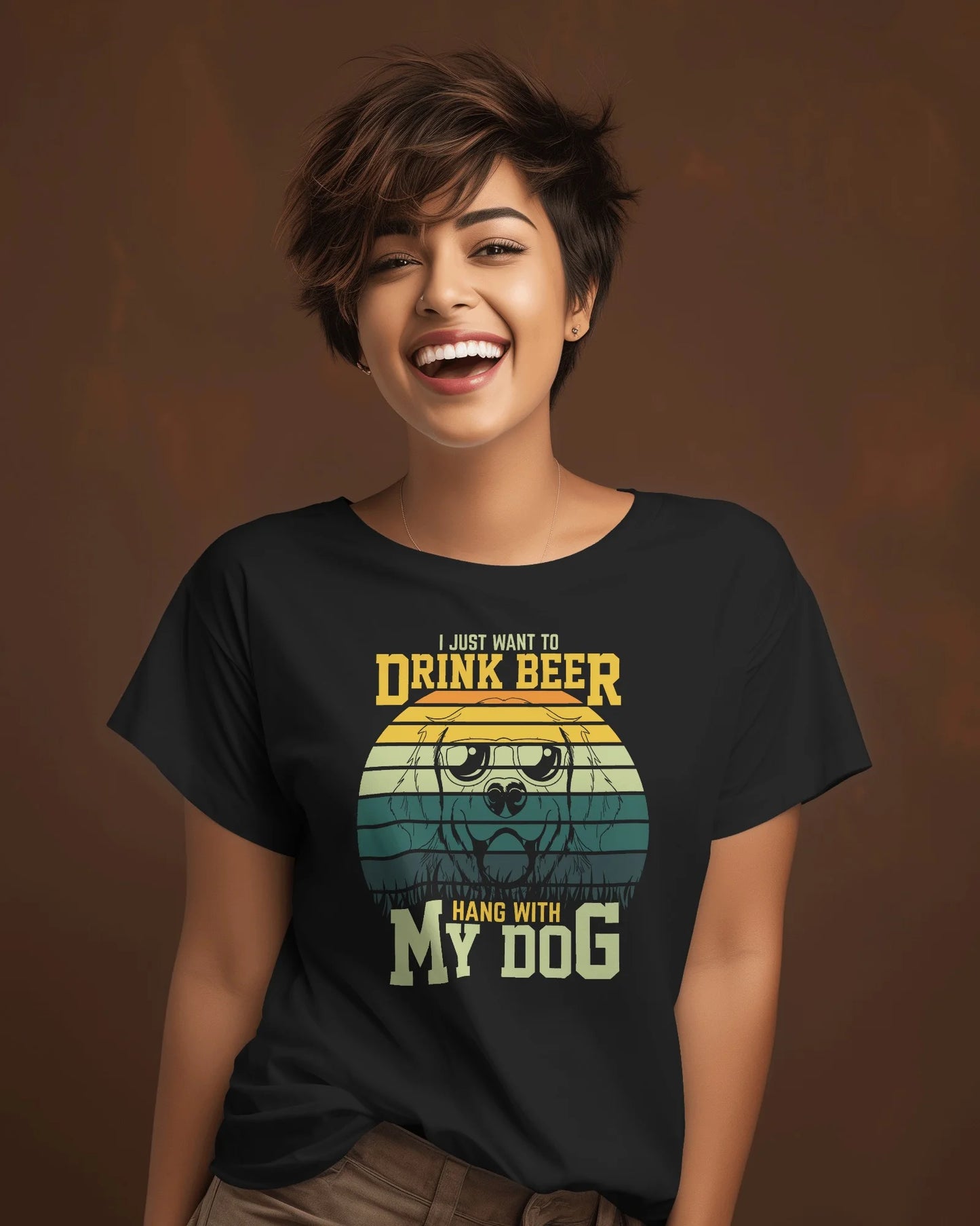 I Just Want To Drink Beer And Hang With My Dog | Unisex T-Shirt | Pet Lover