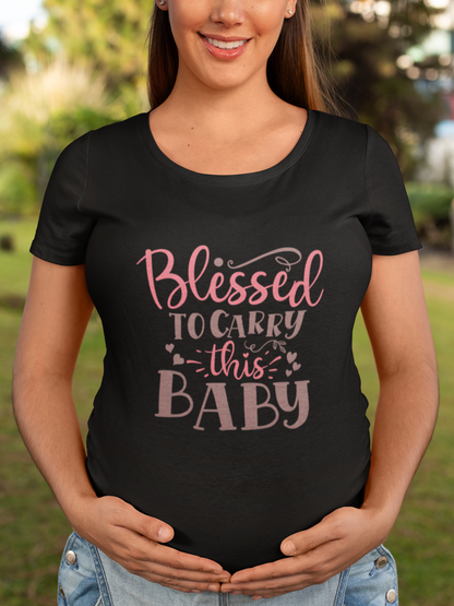 Blessed To Carry This Baby | Women's Classic Crew T-Shirt | Moms To Be