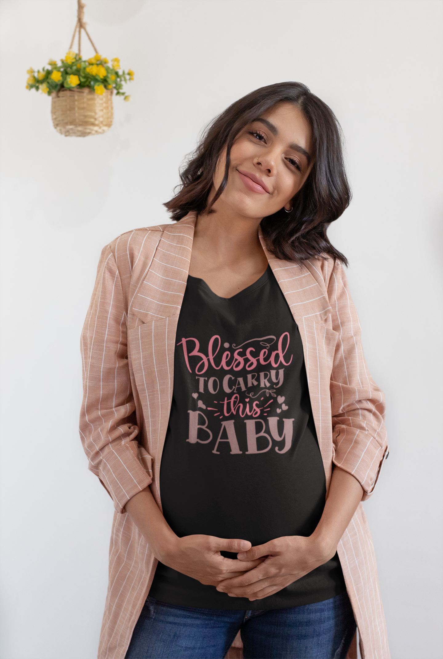 Blessed To Carry This Baby | Women's Classic Crew T-Shirt | Moms To Be