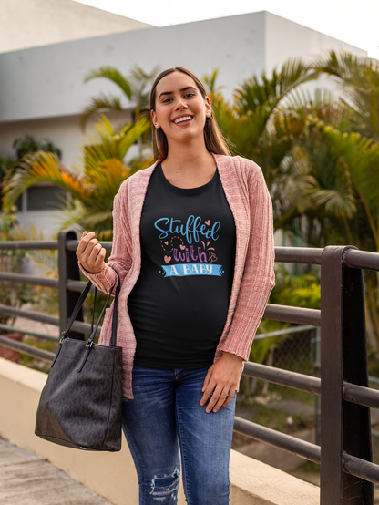 Stuffed With A Baby | Women's Classic Crew T-Shirt | Moms To Be