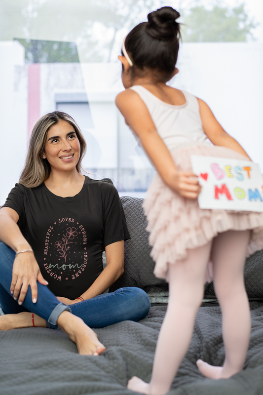Mom Flower | Women's Classic Crew T-Shirt | Moms To Be