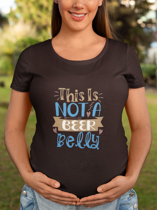 This Is Not A Beer Belly | Women's Classic Crew T-Shirt | Moms To Be