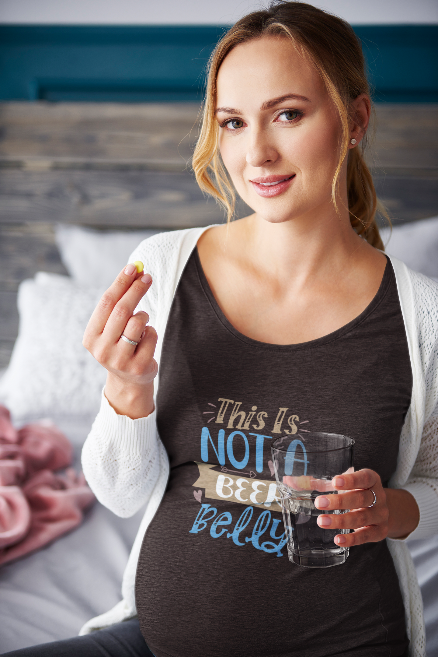 This Is Not A Beer Belly | Women's Classic Crew T-Shirt | Moms To Be