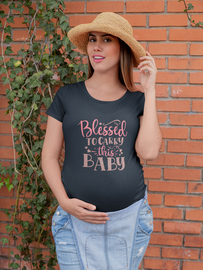 Blessed To Carry This Baby | Women's Classic Crew T-Shirt | Moms To Be
