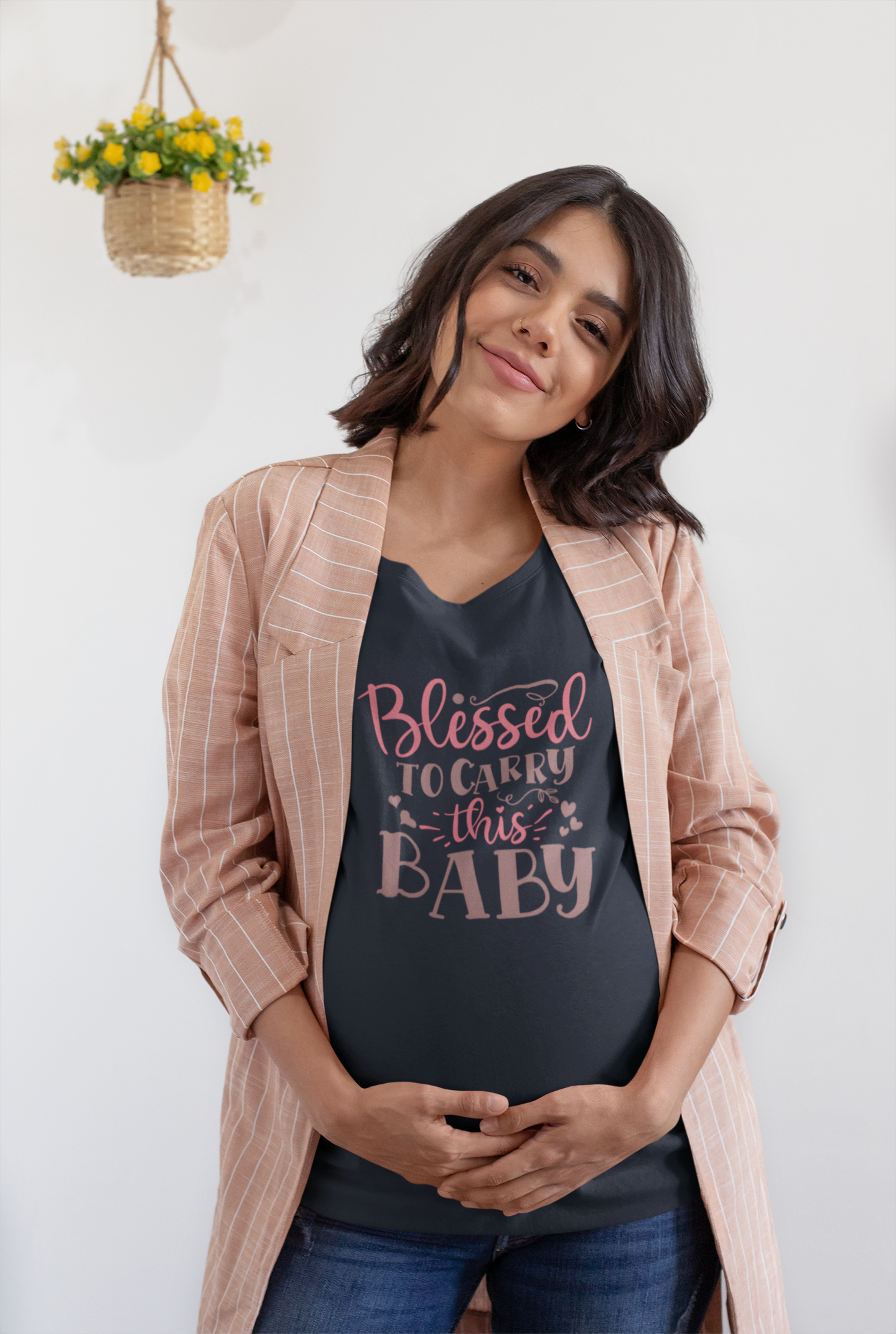 Blessed To Carry This Baby | Women's Classic Crew T-Shirt | Moms To Be