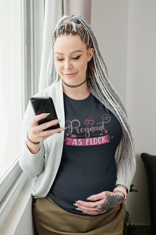 Pregnant As Flock | Women's Classic Crew T-Shirt | Moms To Be