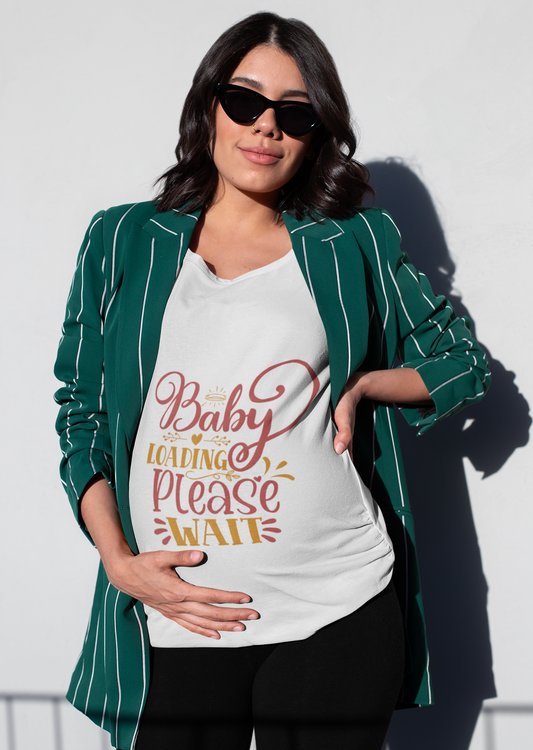 Baby Loading Please Wait | Women's Classic Crew T-Shirt | Moms To Be