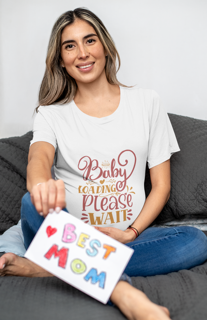 Baby Loading Please Wait | Women's Classic Crew T-Shirt | Moms To Be