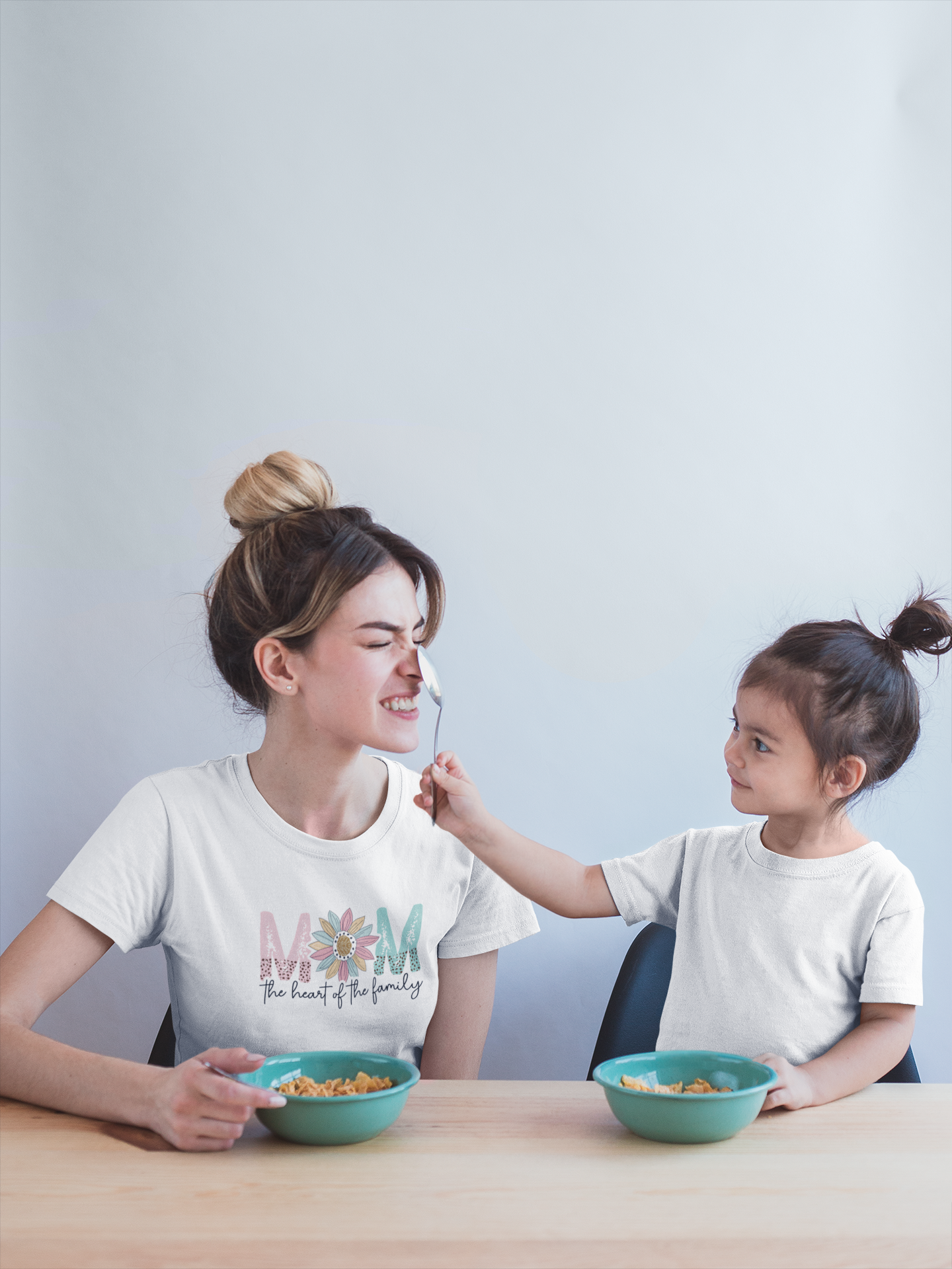 Mom Heart Of The Family | Women's Classic Crew T-Shirt | Moms To Be