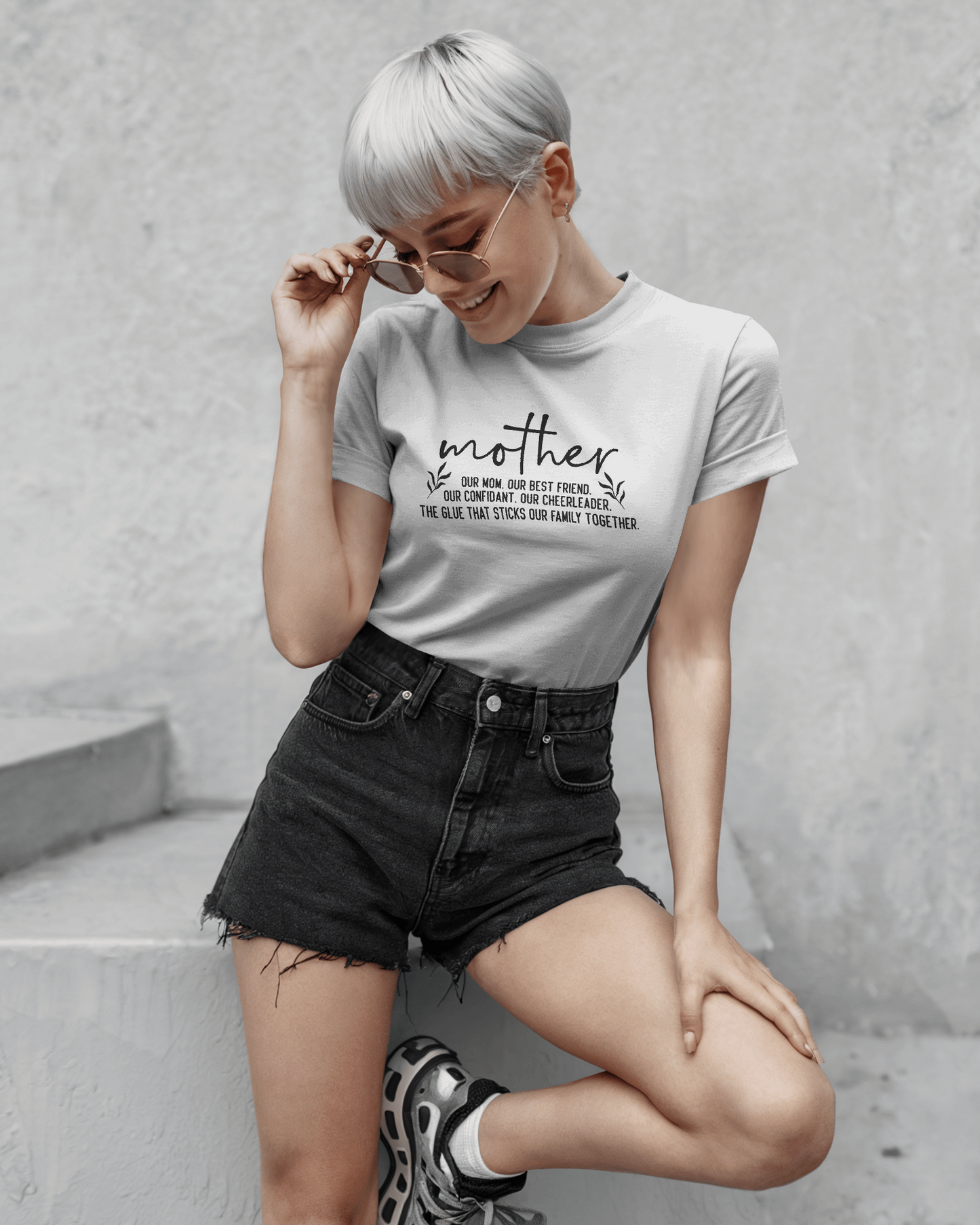 Mother Our Best Friend Black | Women's Classic Crew T-Shirt | Moms To Be