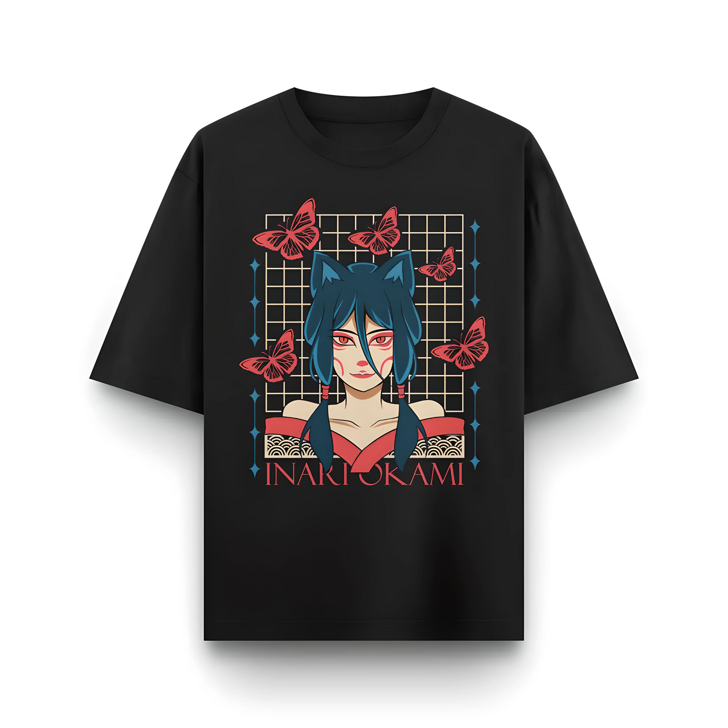 Japanese Streetwear Inariokami | Men Oversized T-Shirt