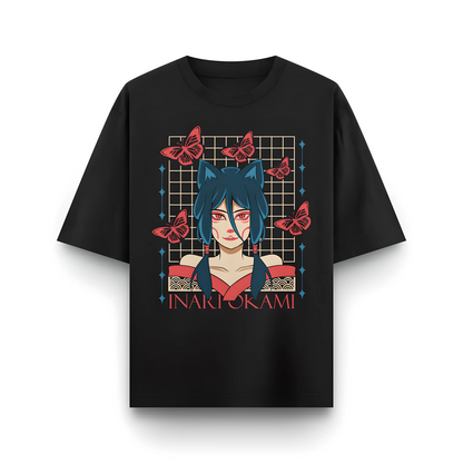 Japanese Streetwear Inariokami | Men Oversized T-Shirt