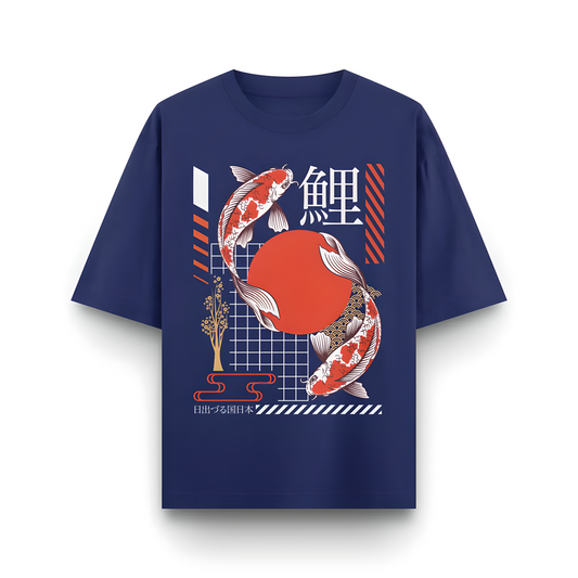 Japanese Streetwear Kai Fish | Men Oversized T-Shirt