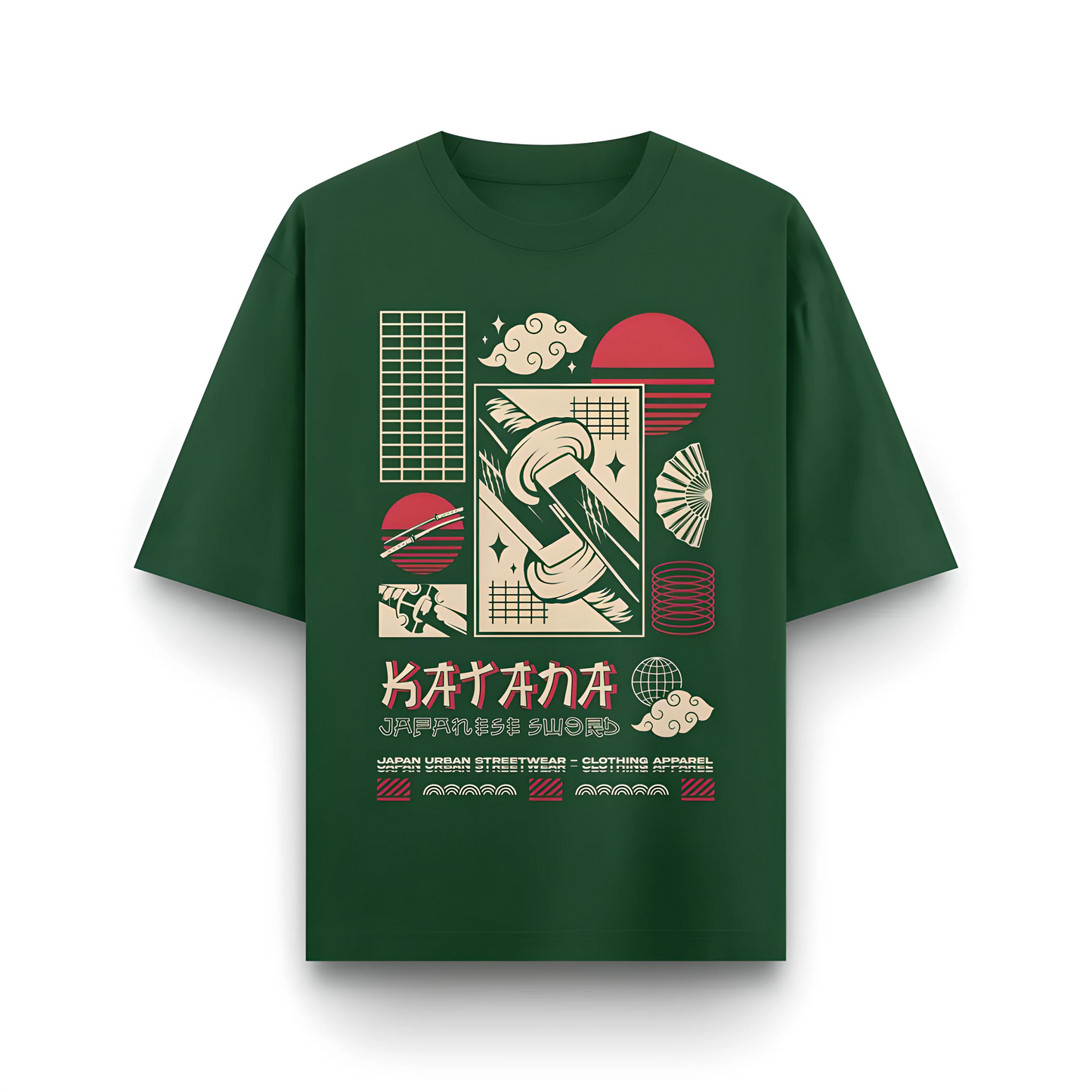 Japanese Streetwear Katana | Men Oversized T-Shirt