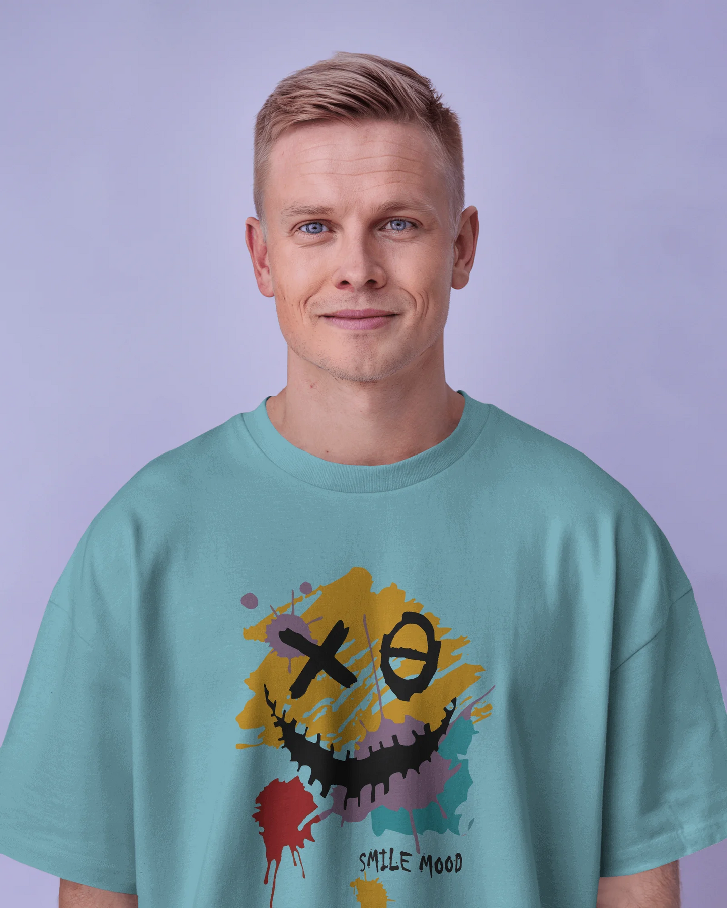 Smile Mood | Men Oversized T-Shirt