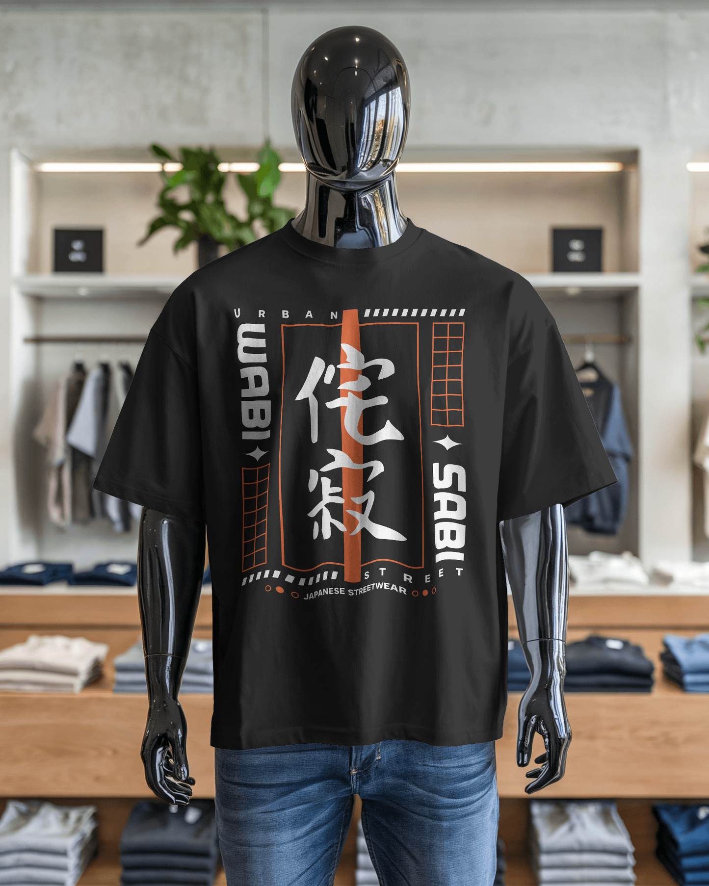 Japanese Streetwear Wabi Sabi | Men Oversized T-Shirt