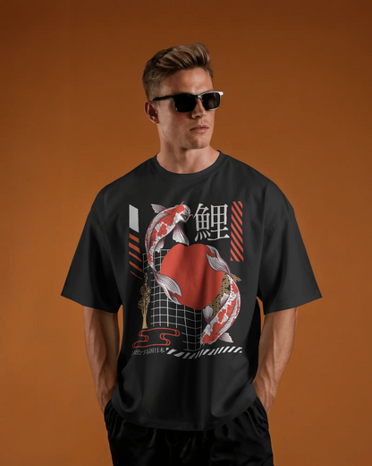 Japanese Streetwear Kai Fish | Men Oversized T-Shirt
