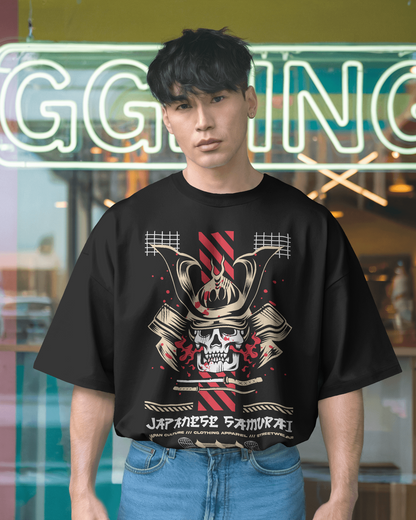 Japanese Streetwear Samuri | Men Oversized T-Shirt
