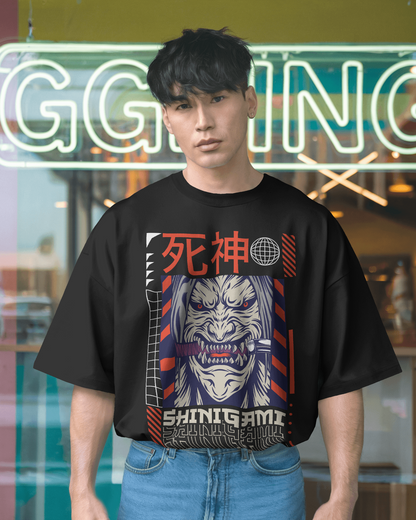 Japanese Streetwear Shinigami | Men Oversized T-Shirt