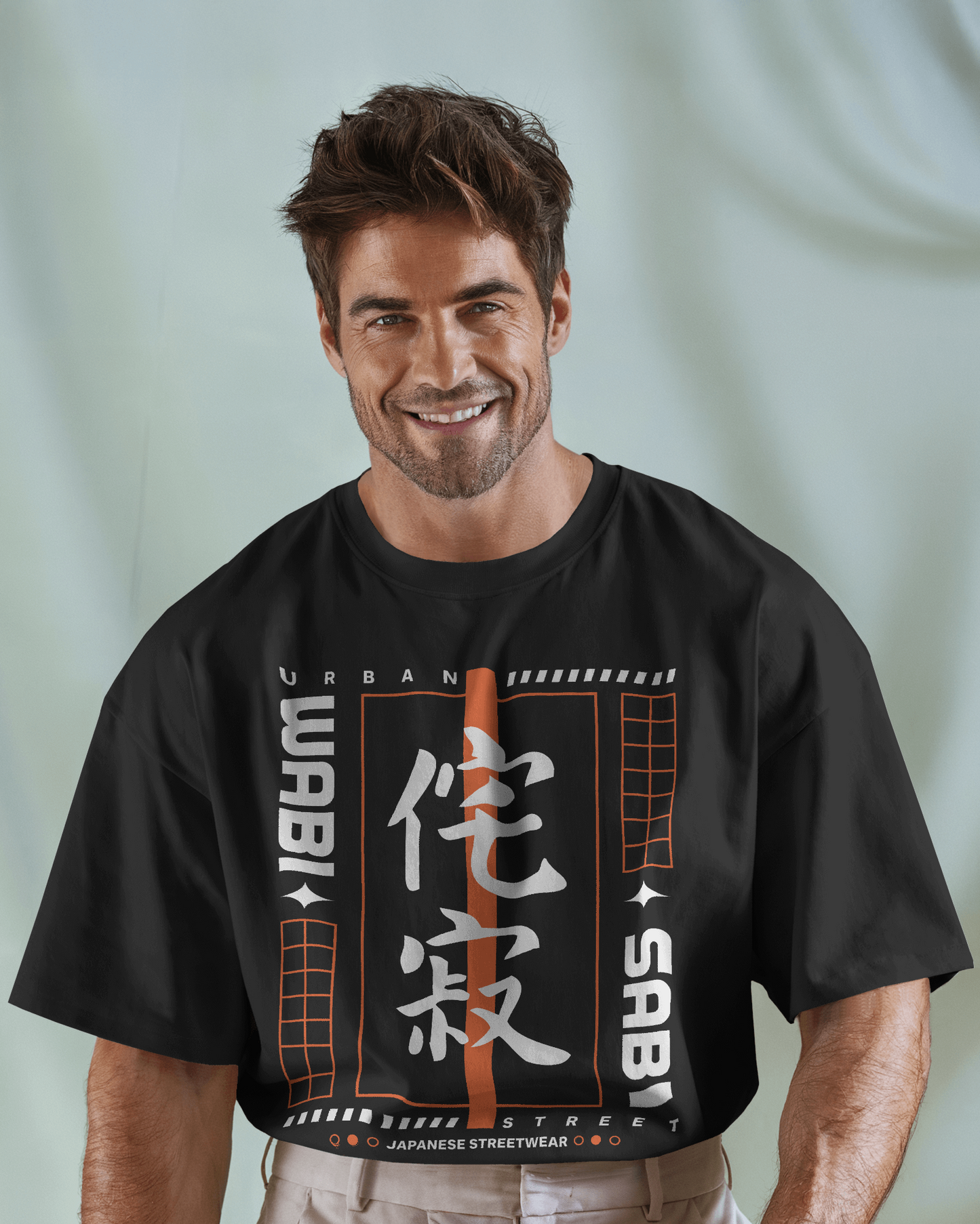 Japanese Streetwear Wabi Sabi | Men Oversized T-Shirt