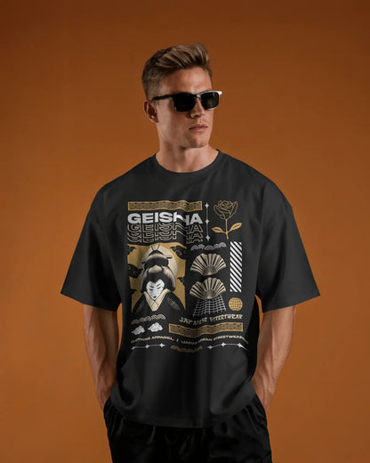 Japanese Streetwear Geisha | Men Oversized T-Shirt
