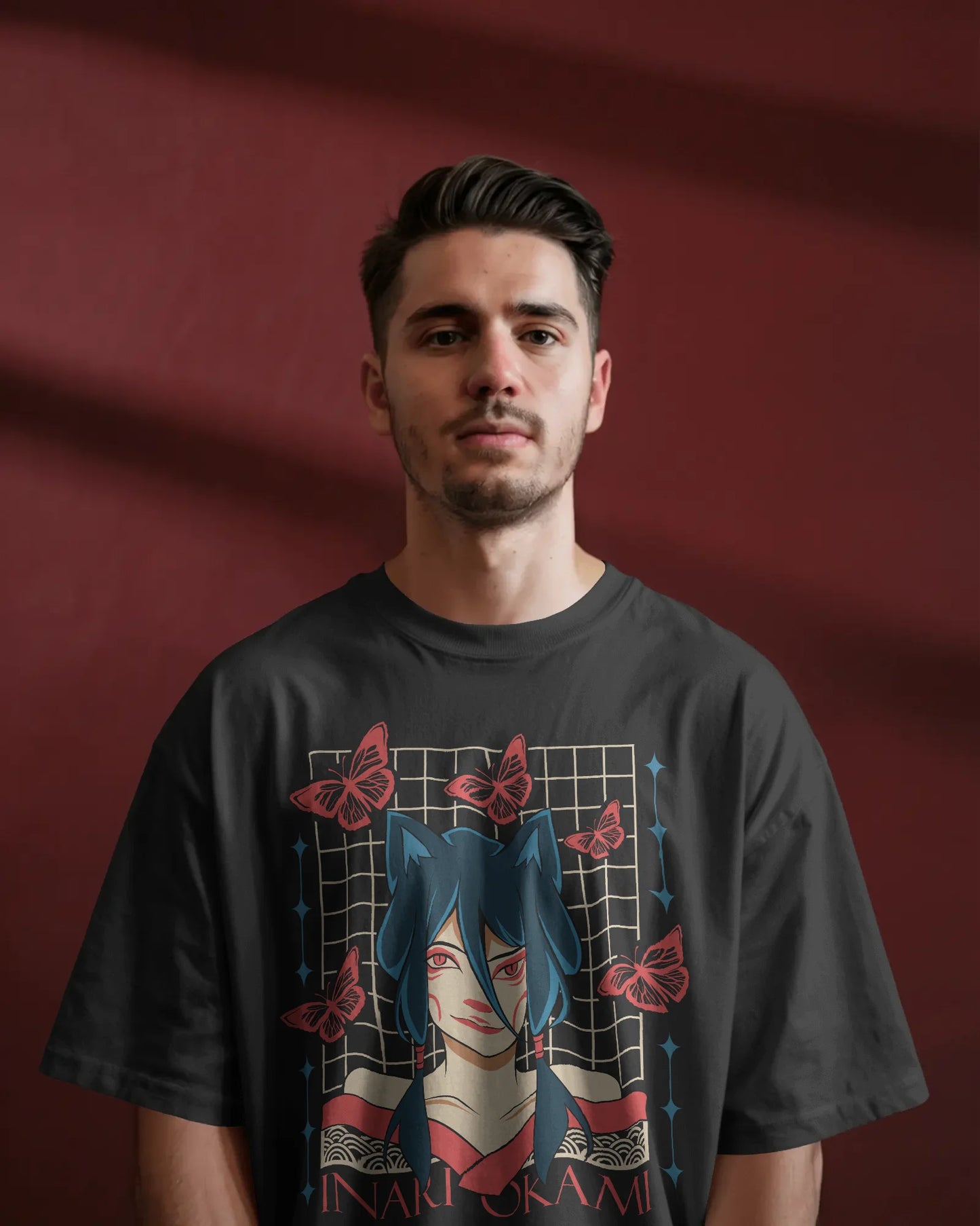 Japanese Streetwear Inariokami | Men Oversized T-Shirt
