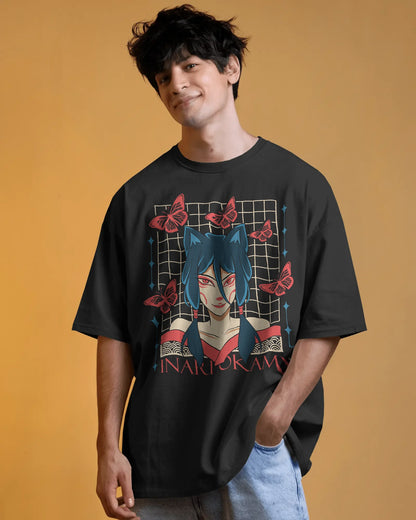 Japanese Streetwear Inariokami | Men Oversized T-Shirt