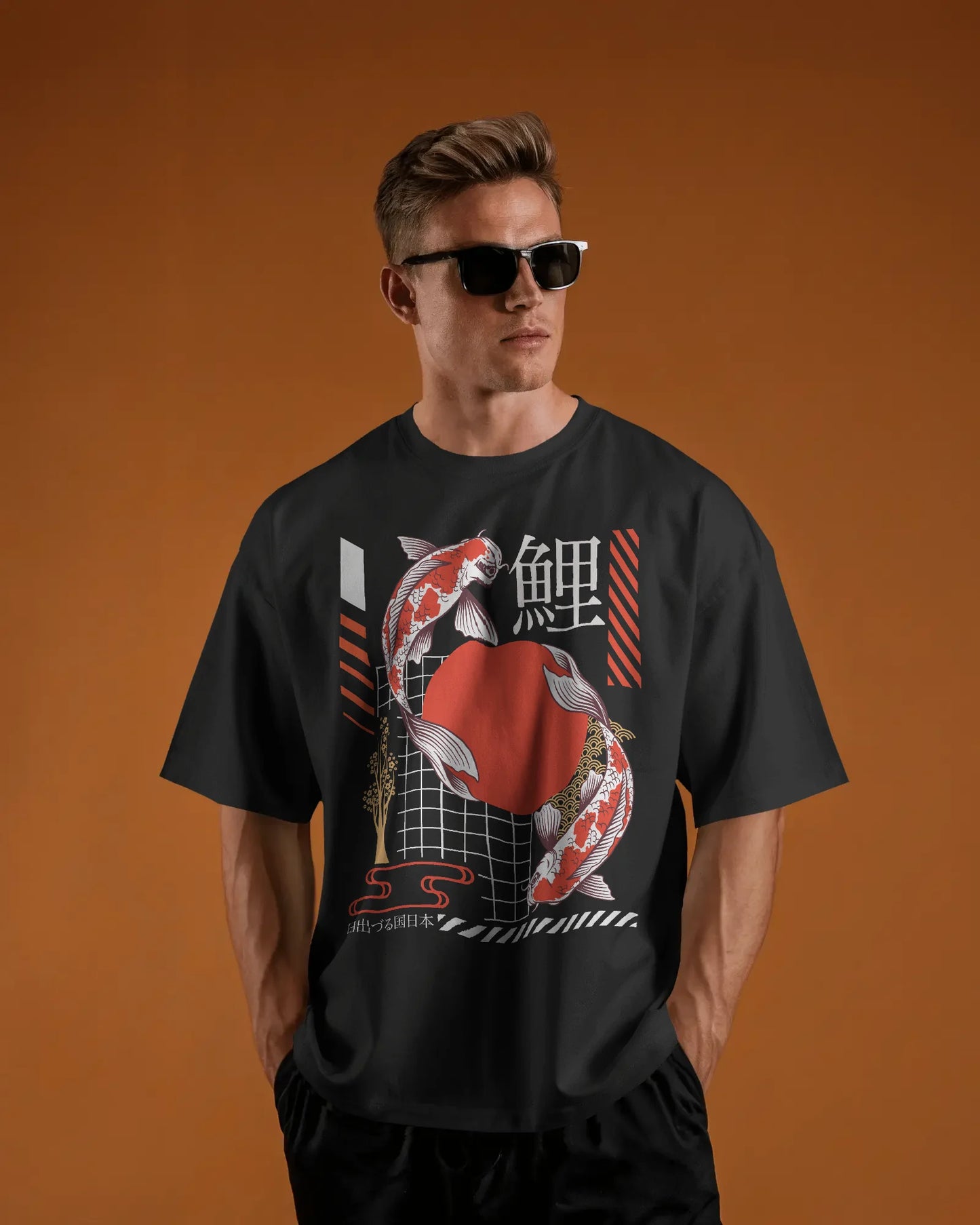 Japanese Streetwear Kai Fish | Men Oversized T-Shirt