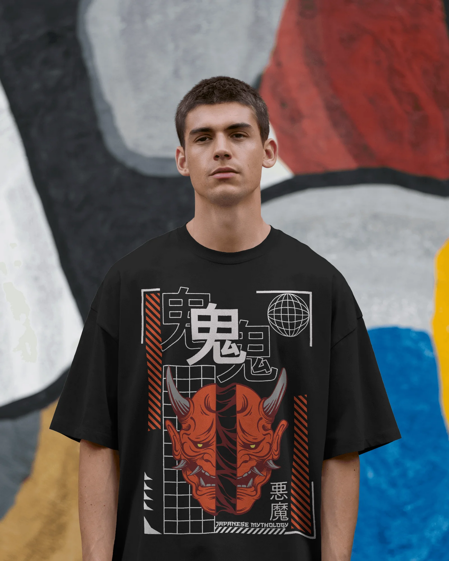 Japanese Streetwear Mythology | Men Oversized T-Shirt