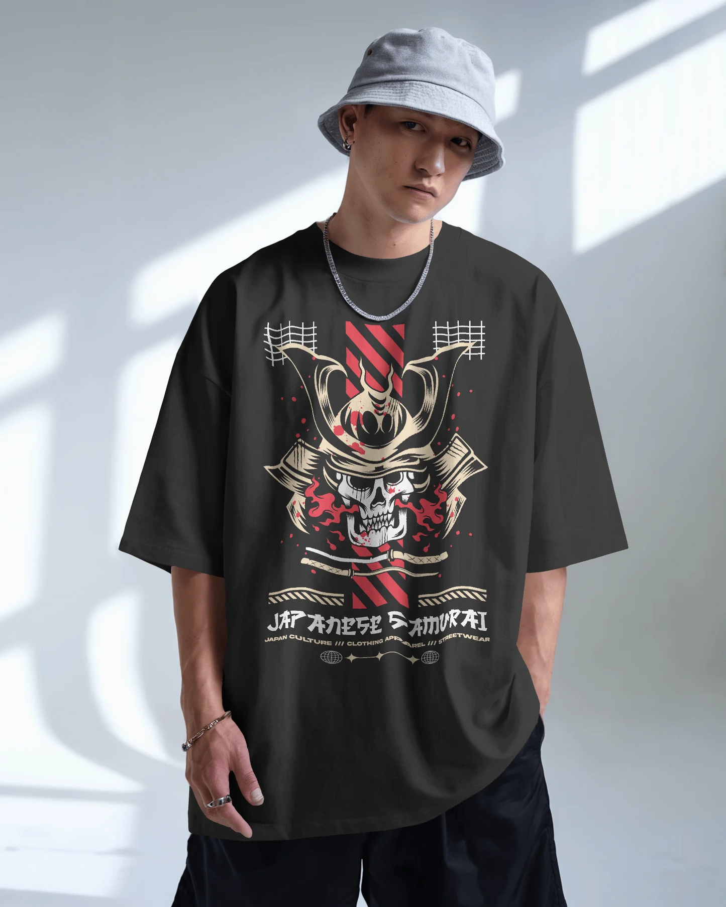 Japanese Streetwear Samurai | Men Oversized T-Shirt