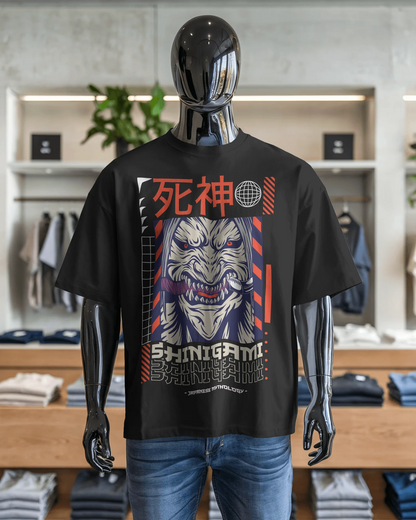 Japanese Streetwear Shinigami | Men Oversized T-Shirt