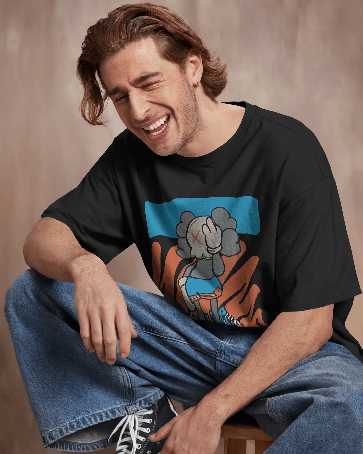 Lazy Big Shoe | Men Oversized T-Shirt