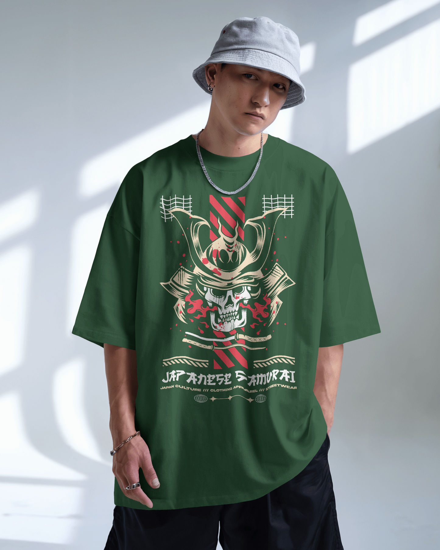 Japanese Streetwear Samuri | Men Oversized T-Shirt