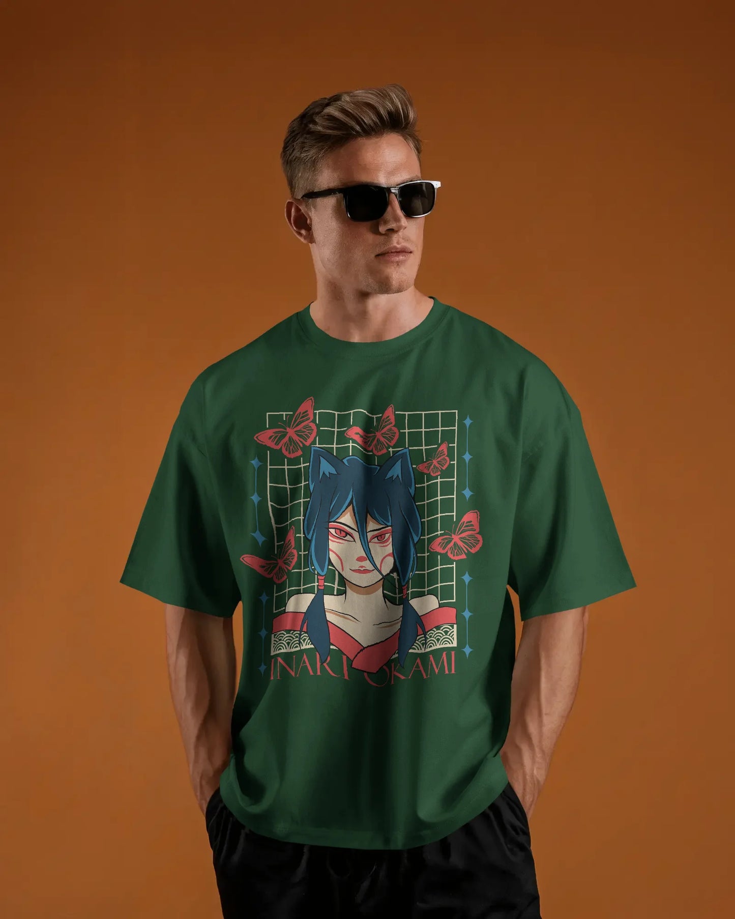 Japanese Streetwear Inariokami | Men Oversized T-Shirt