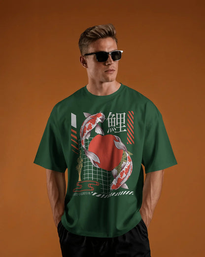 Japanese Streetwear Kai Fish | Men Oversized T-Shirt