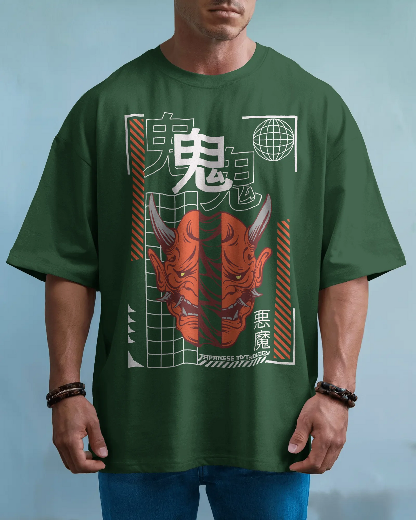 Japanese Streetwear Mythology | Men Oversized T-Shirt
