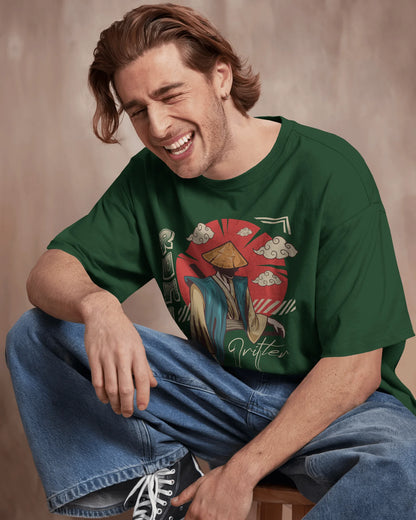 Japanese Streetwear Ronjn | Men Oversized T-Shirt