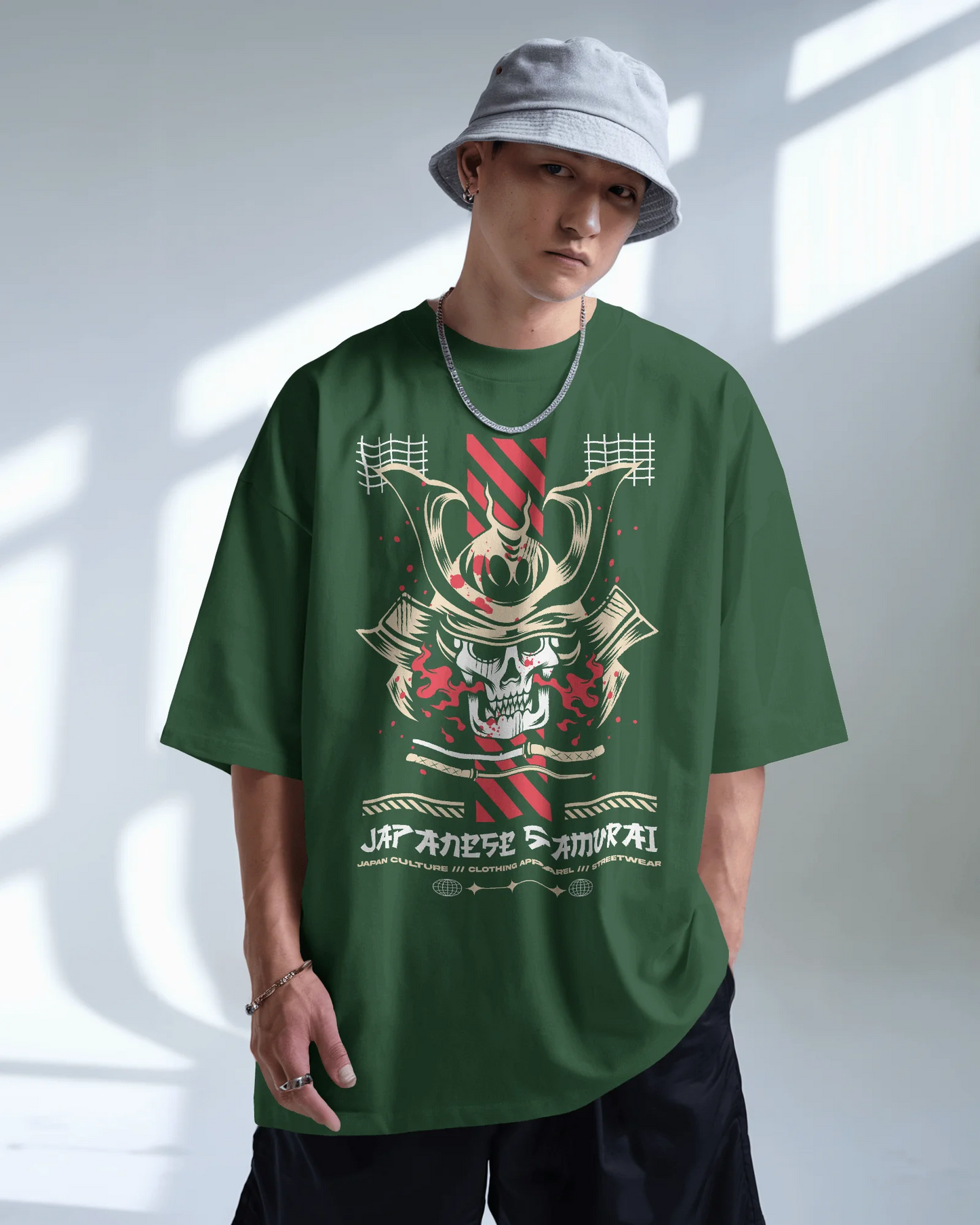 Japanese Streetwear Samurai | Men Oversized T-Shirt