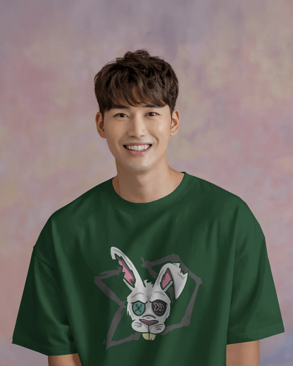 Rabbit vision | Men Oversized T-Shirt