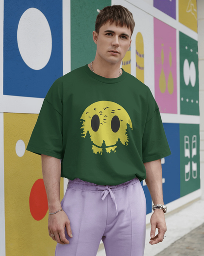 Sun In Jungle Smile | Men Oversized T-Shirt