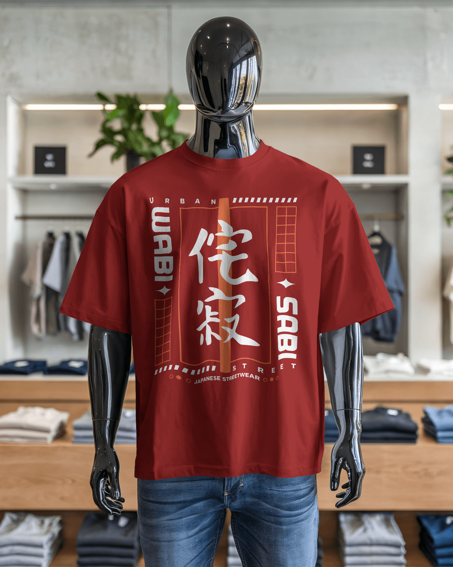 Japanese Streetwear Wabi Sabi | Men Oversized T-Shirt